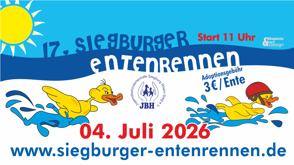 Webbanner 17. Siegburger Entenrennen
