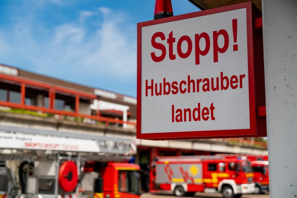 Schild - Hubschrauberlandeplatz