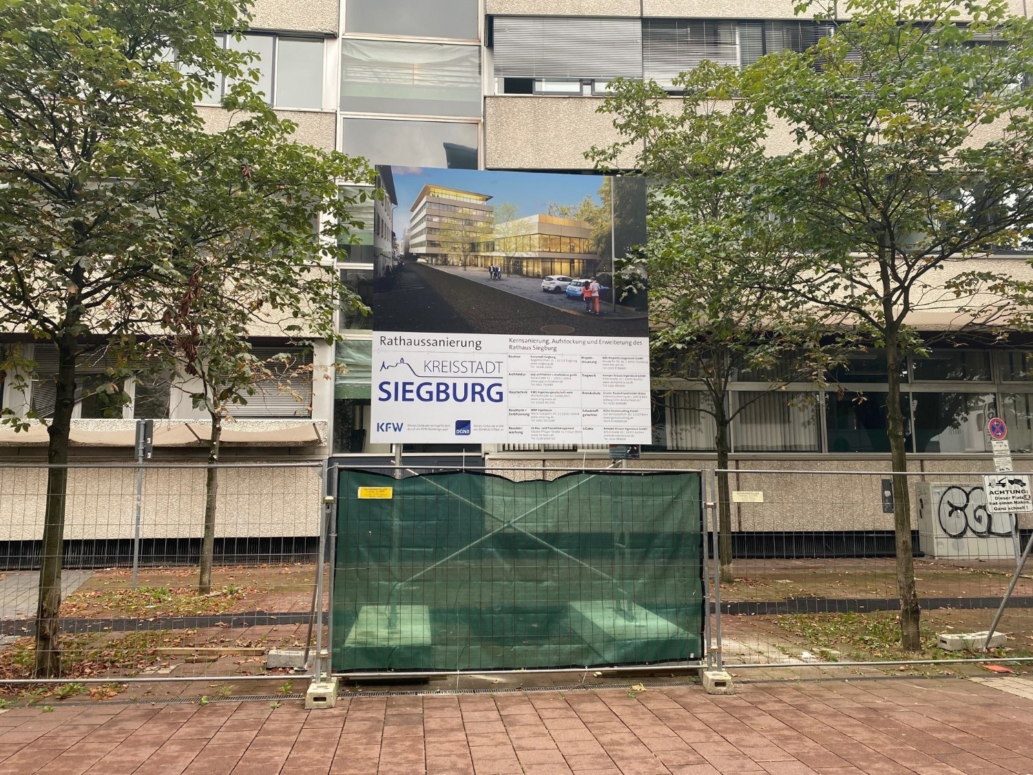 Rathaussanierung - Baufortschritt am 16.08.2021