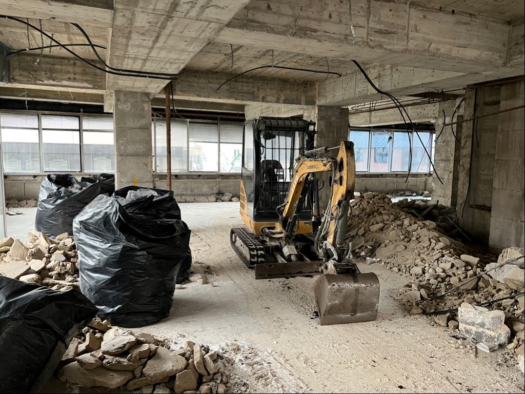 Rathaussanierung - Baufortschritt am 23.12.2021