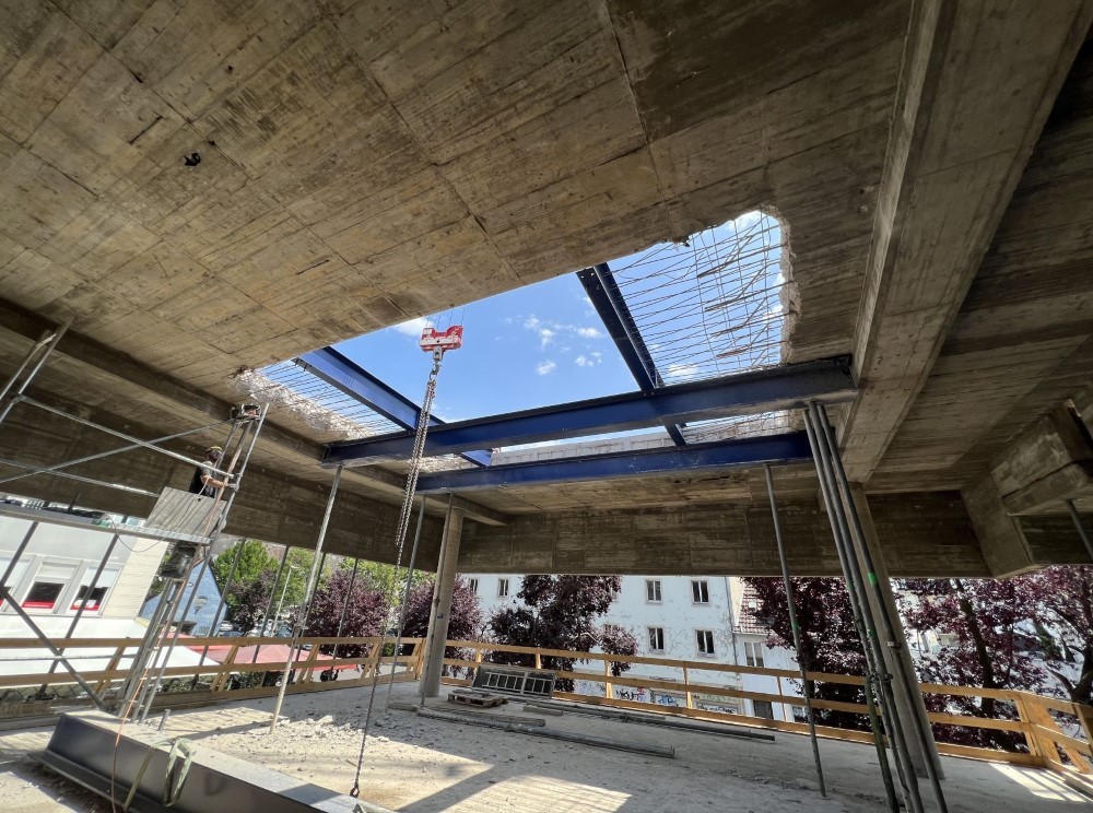 Rathaussanierung - Baufortschritt am 30.06.2022