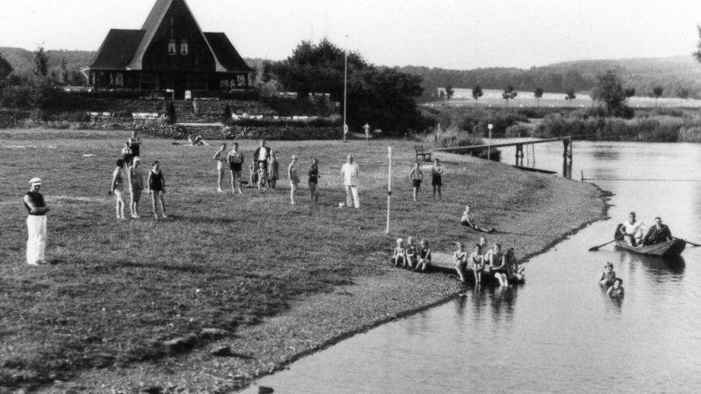 Strandbad an der Sieg um 1930 Strandbad an der Sieg um 1930