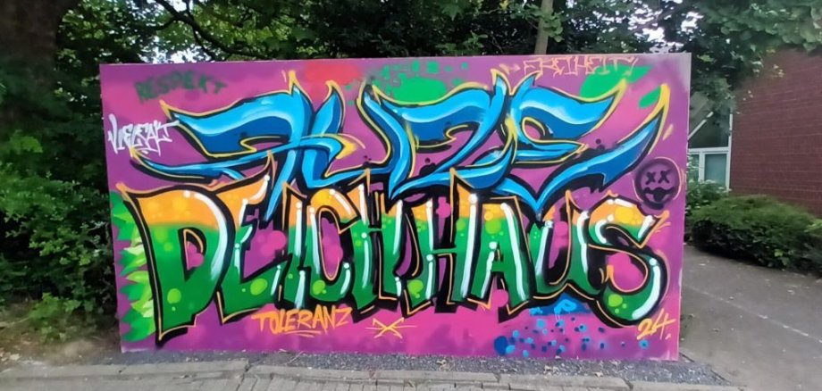 Graffitiwand JuZe Deichhaus