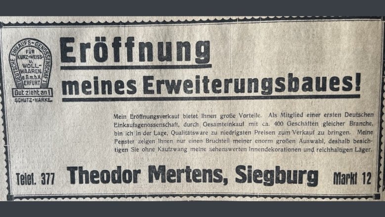 Anzeige Mertens Anzeige Mertens