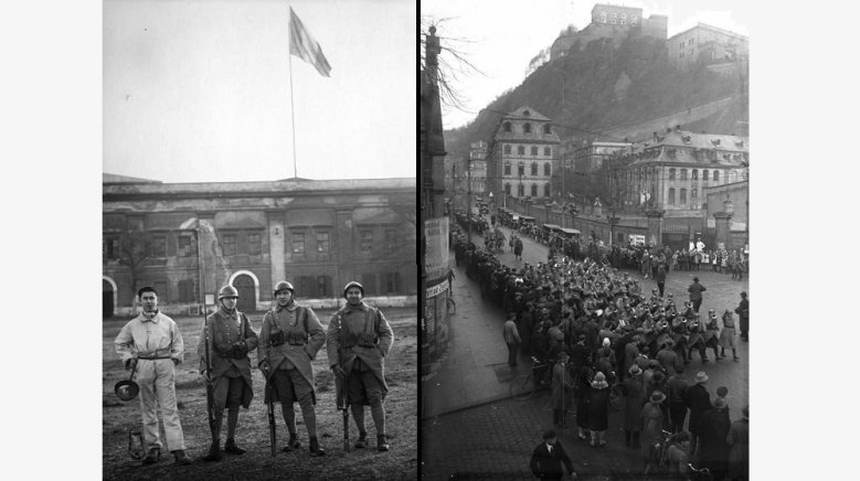 Fahnenwache und Abzug Fahnenwache und Abzug