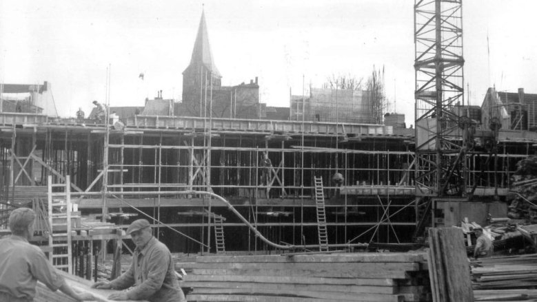 Bauarbeiten im März 1965 Bauarbeiten im März 1965