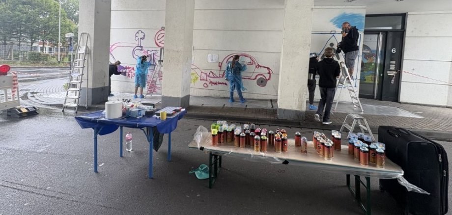 Spray-Aktion Verkehrssicherheit