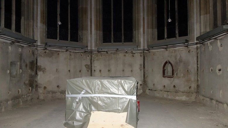 Leergeräumter Chor der Abteikirche