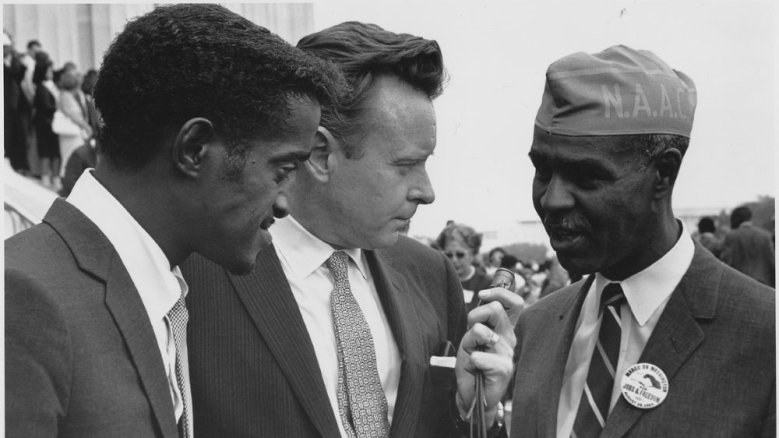 Sammy Davis jr. (links) und Roy Wilkins  (rechts), Washington D.C. 1963