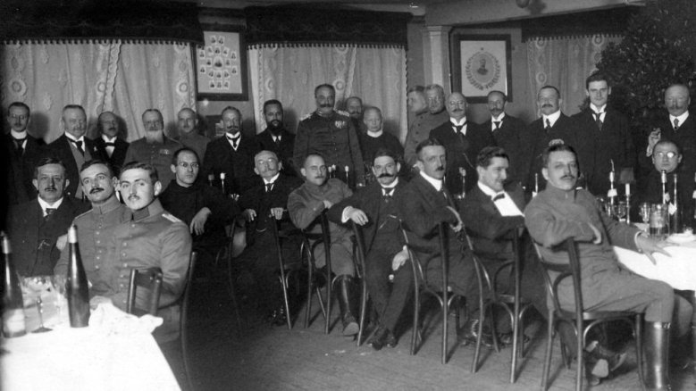 Weihnachtsfeier im Reservelazarett Michaelsberg, 1915