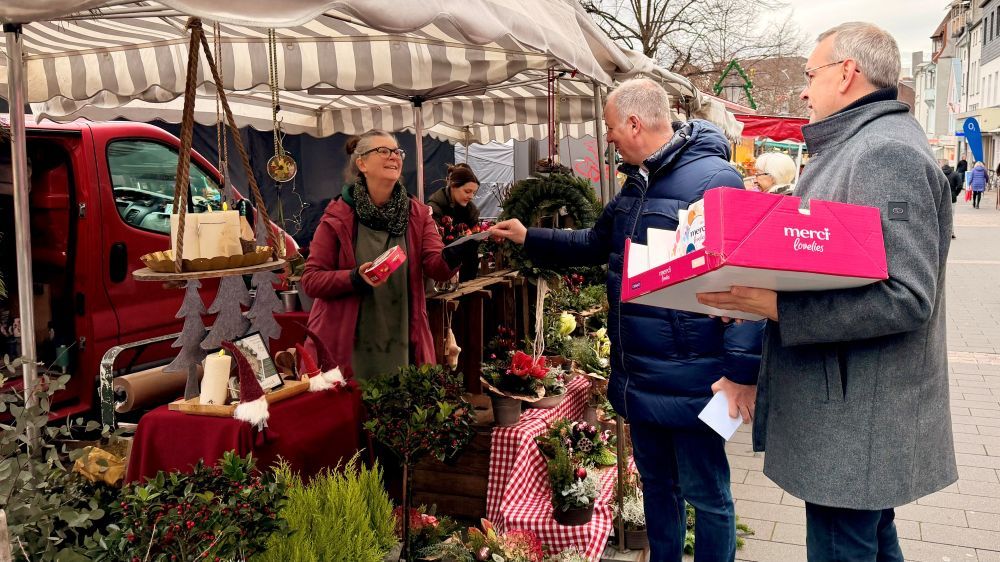 Weihnachtsbesuch Marktbeschicker