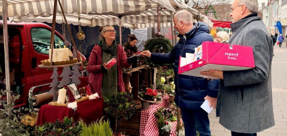 Weihnachtsbesuch Marktbeschicker