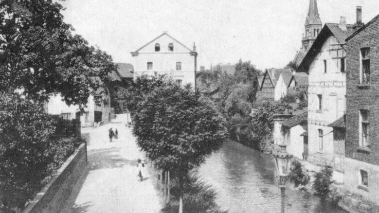 Partie am Mühlengraben, Siegburg im Jahre 1910