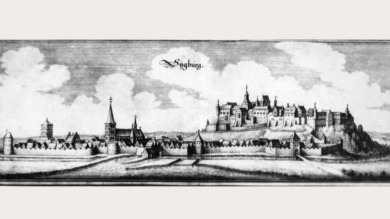 Der Merianstich zeigt Siegburg um 1640