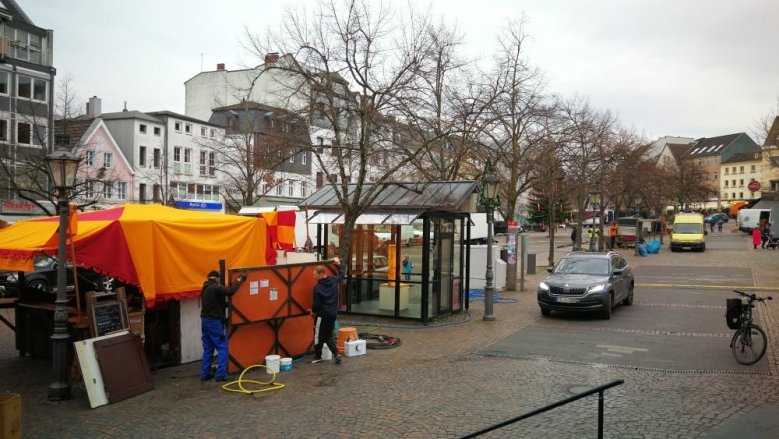 Mittelaltermarkt Abbau