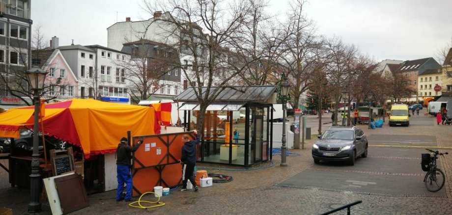 Mittelaltermarkt Abbau