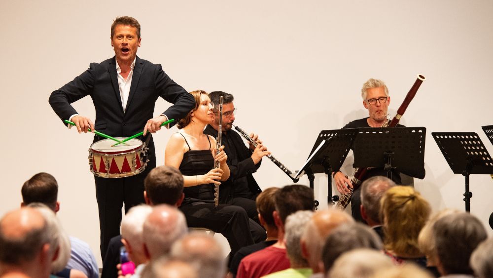 Roman Knižka an der Blechtrommel