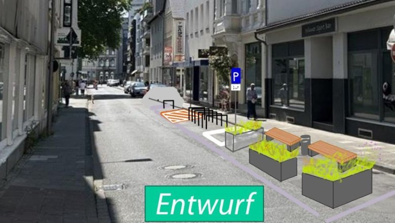 Sitzmöglichkeiten an der Bahnhofstraße Sitzmöglichkeiten an der Bahnhofstraße