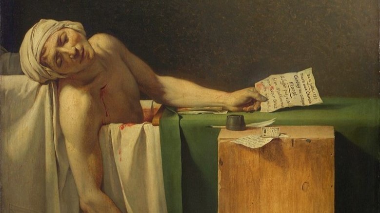 Tod des Marat, Gemälde von Jacques-Louis David Tod des Marat, Gemälde von Jacques-Louis David