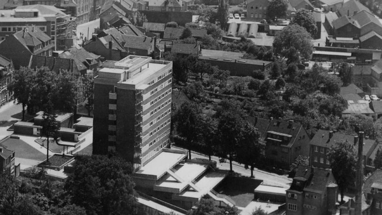 Krankenhaus und neues Schwesternwohnheim im Juli 1965 Krankenhaus und neues Schwesternwohnheim im Juli 1965