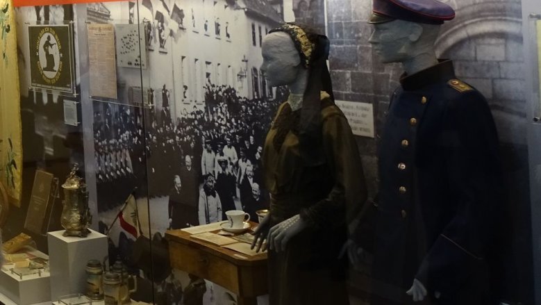 Vitrine im Stadtmuseum Vitrine im Stadtmuseum