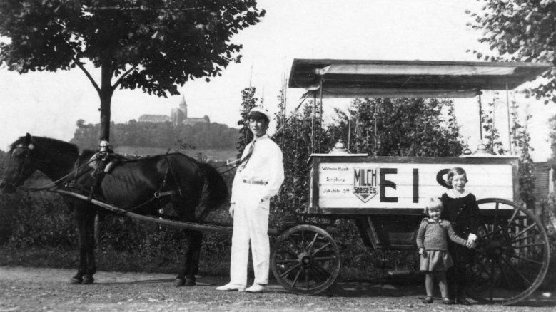 Eiswagen von Wilhelm Busch von der Jakobstraße 34, um 1935 Eiswagen von Wilhelm Busch von der Jakobstraße 34, um 1935