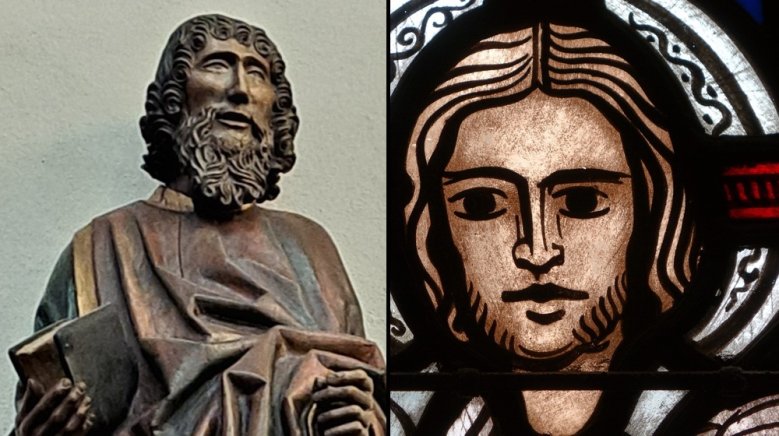 St. Servatius Figur und Fenster