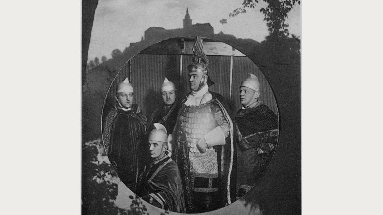 v.l.: Christian Schmandt, Willi Linder jr., Baptist Kohr, Ferdinand Linder und Rudolf Beck, 1925