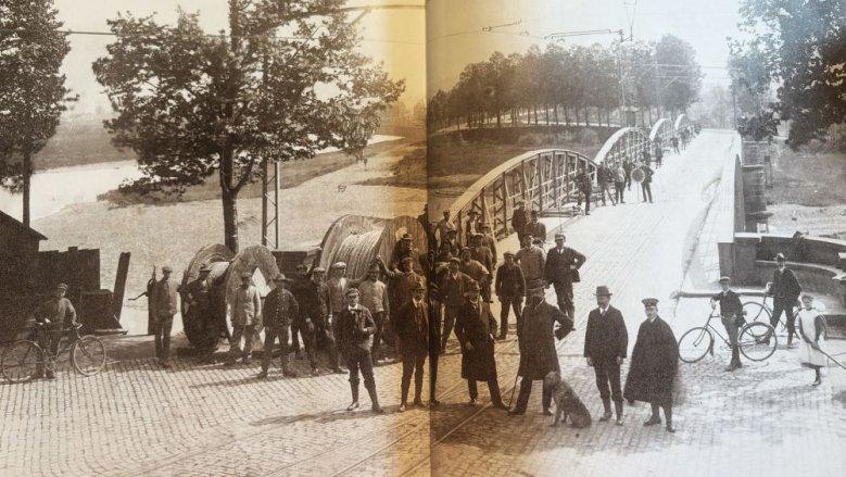 Berggeist-Mitarbeiter bei der Stromkabel-Verlegung 1913 Berggeist-Mitarbeiter bei der Stromkabel-Verlegung 1913