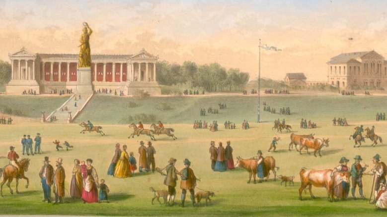 Theresienwiese, Ansicht um 1864 Theresienwiese, Ansicht um 1864