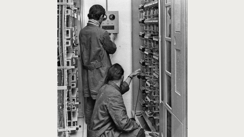 Telefonzentrale 1967 im Siegburger Rathaus Telefonzentrale 1967 im Siegburger Rathaus