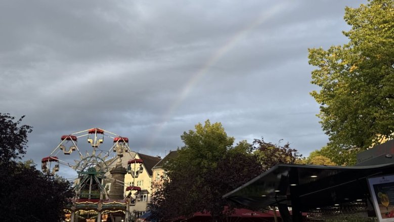 Regenbogen über Riesenrad Regenbogen über Riesenrad