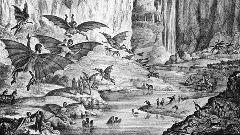The Great Moon Hoax in der "New York Sun" The Great Moon Hoax in der "New York Sun"
