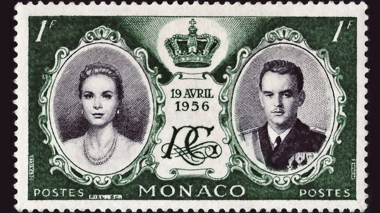 Gedenkbriefmarke Hochzeit Kelly Rainier