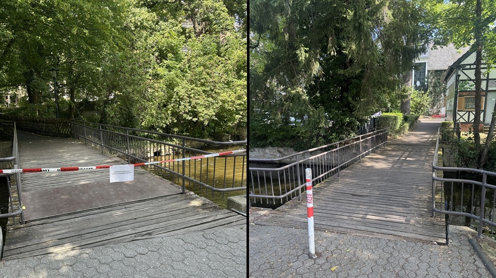Brückensperrungen Mühlengraben Brückensperrungen Mühlengraben