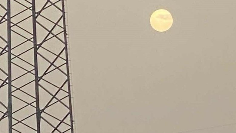 Sonne hinter Saharastaub