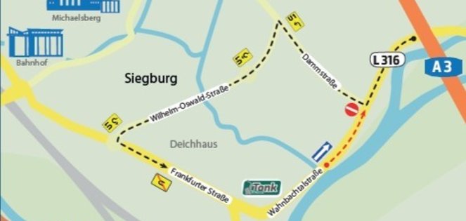 Sperrung Wahnbachtalstraße