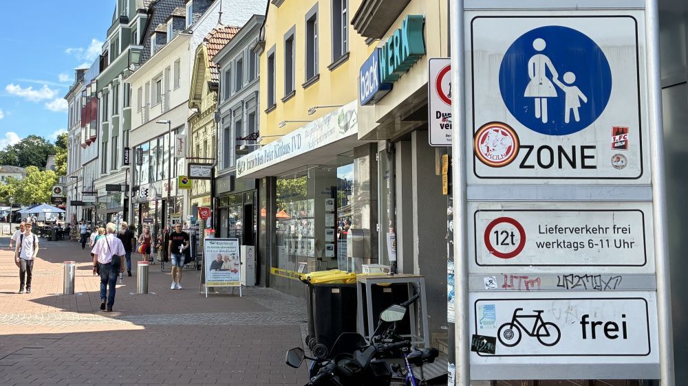 Fußgängerzone Radfahrer frei Fußgängerzone Radfahrer frei