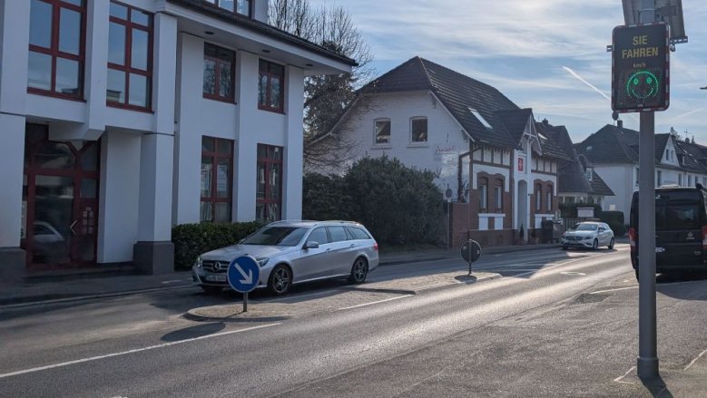 Geschwindigkeitssmiley Aulgasse