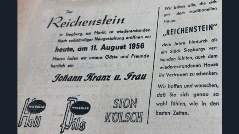 Anzeige Reichenstein Anzeige Reichenstein
