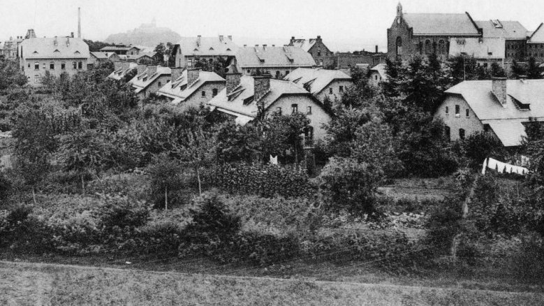 Brückberg mit Gefängnis um 1920