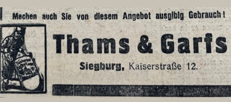 Garfs werbung 1931 Garfs werbung 1931
