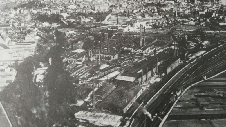 Geschossfabrik Luftaufnahme Geschossfabrik Luftaufnahme