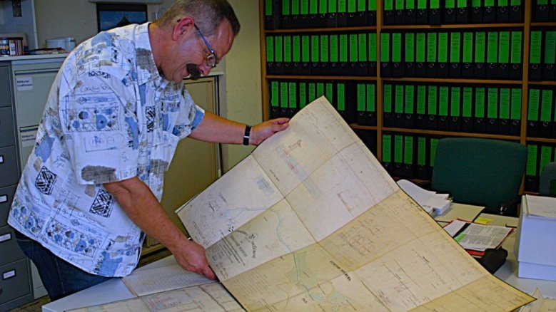 Uecker mit altem Plan Uecker mit altem Plan