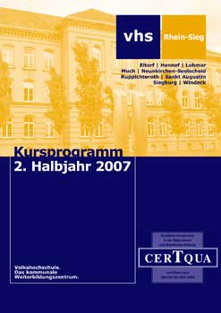Titelblatt des Programmheftes der VHS Rhein-Sieg