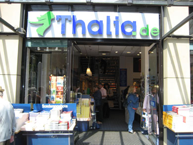Der Eingangsbereich der Buchhandlung Thalia am Markt