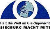 Das Foto zeigt das Logo der Agenda (im weißen Kreis die Erde, vor blauem Hintergrund)
