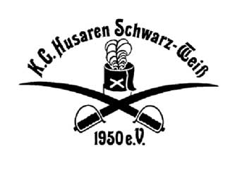 Das Logo der KG Husaren Schwarz-Weiß