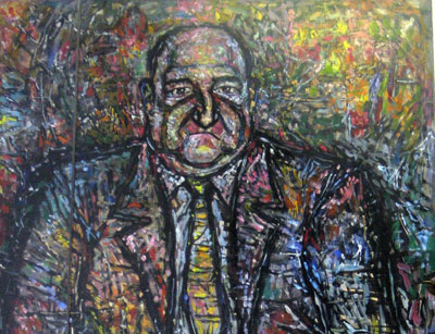 Das Bild zeigt ein Gemälde vom früheren Bürgermeister Dr. Schmandt