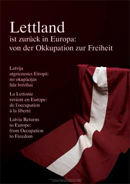 Das Plakat Lettland ist zurück in Europa